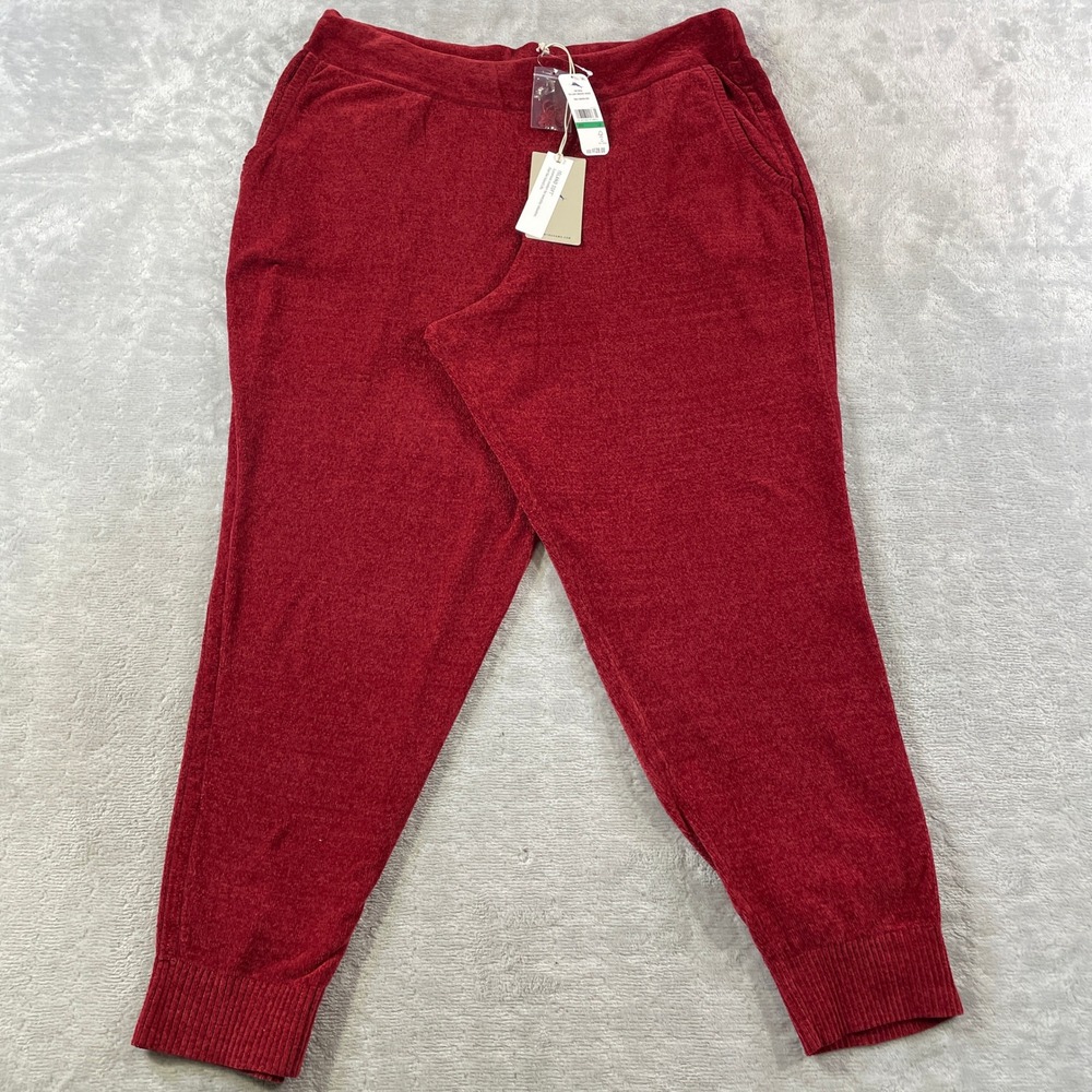 Tommy Bahama Sweater Joggers Island Soft Women Large Red Sea Light Beach Coastal